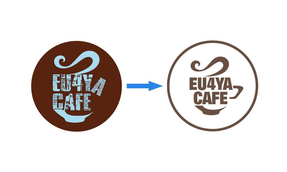 Rewitalizacja logo kawiarni EU4YA
