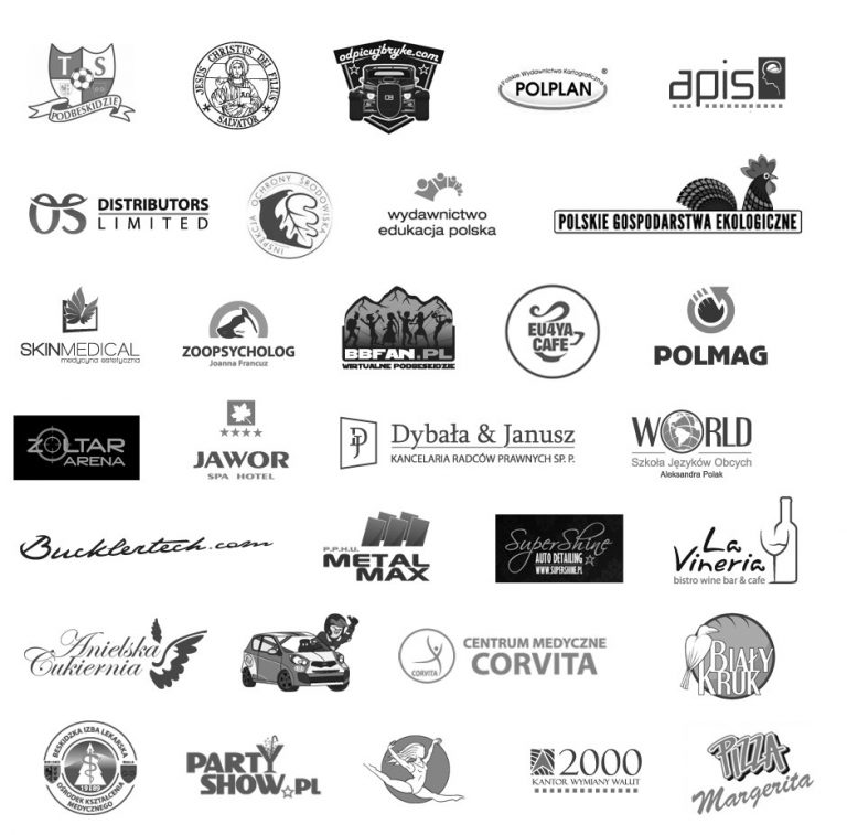 Grafika ukazująca logotypy firm z którymi współprcujemy