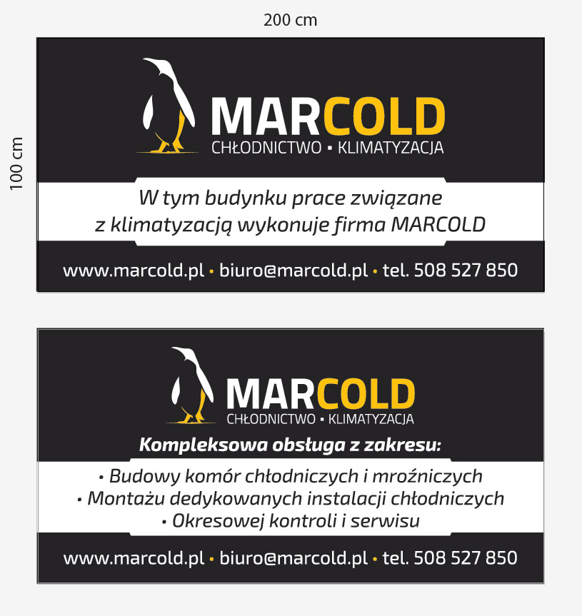 Banery dibond firmy Marcold z Bielsk-Białej