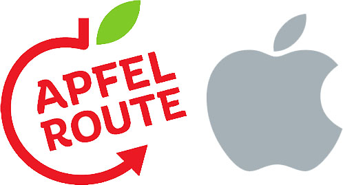 Apple zarzuca, że logo Apfel Route jest zbyt podobne do ich własnego