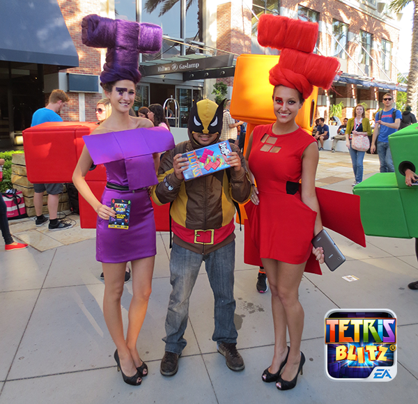 Tetris cosplay postacie.