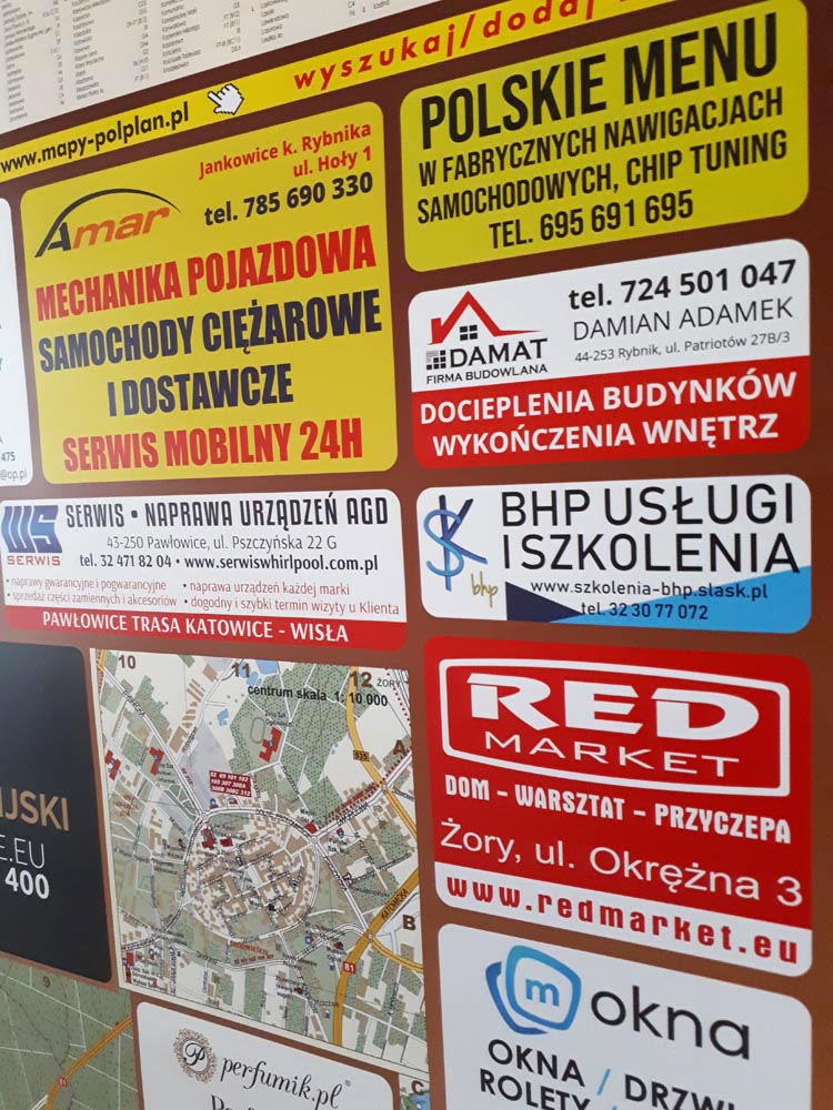Reklama w mieście Żory