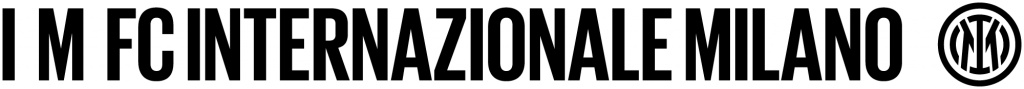 Typografia napis Inter Mediolan z nowym logo klubu
